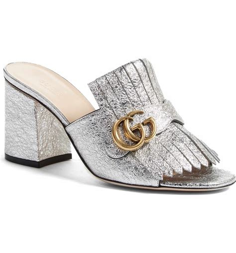 gucci heel with silver tassels|gucci heels open toe.